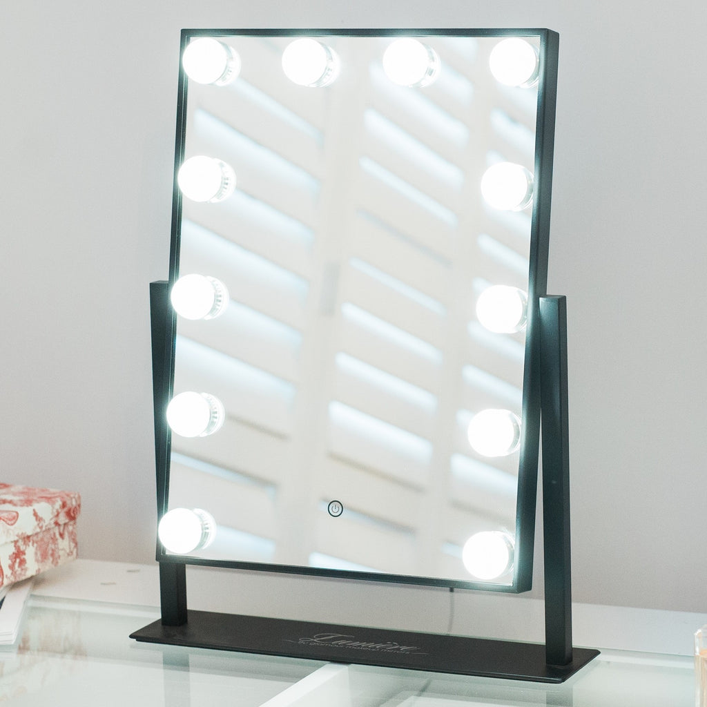 Lucia LED Mirror | Black, White & Rose Gold