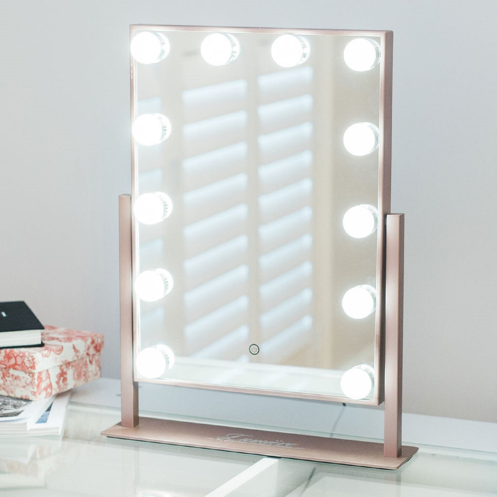 Lucia LED Mirror | Black, White & Rose Gold