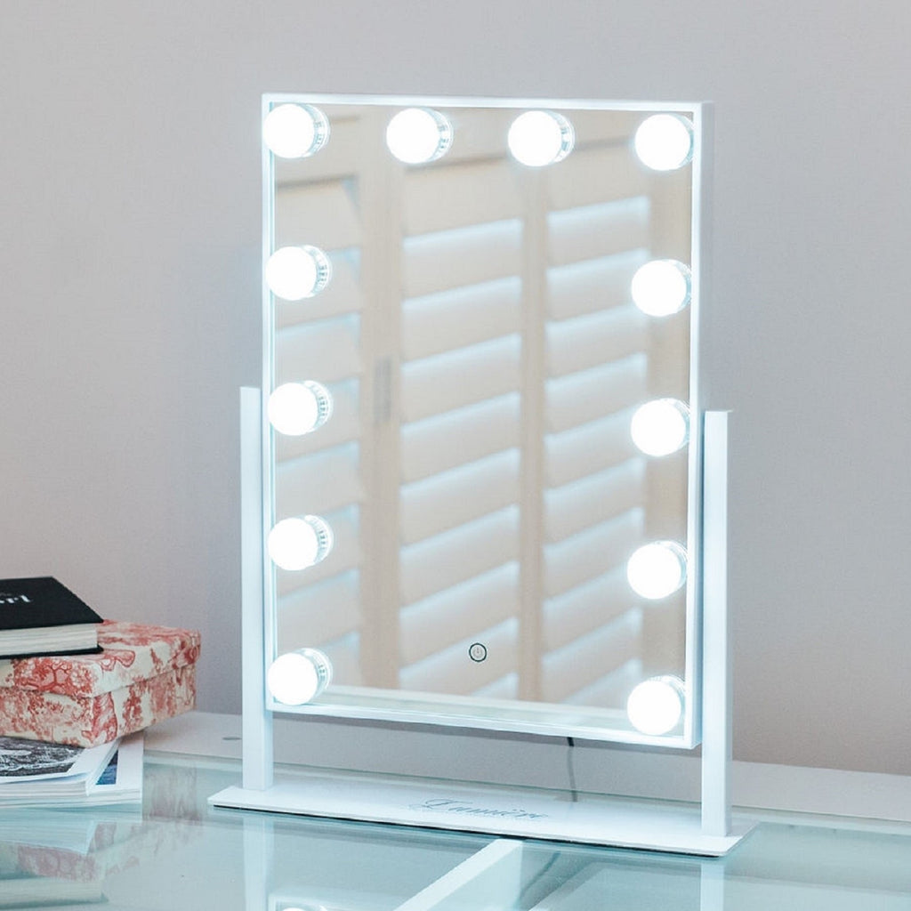 Lucia LED Mirror | Black, White & Rose Gold