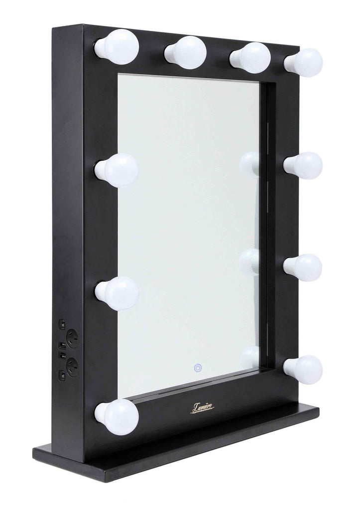 The Alessandra - LED Makeup Mirror - Satin Black - Glamour Makeup Mirrors 2