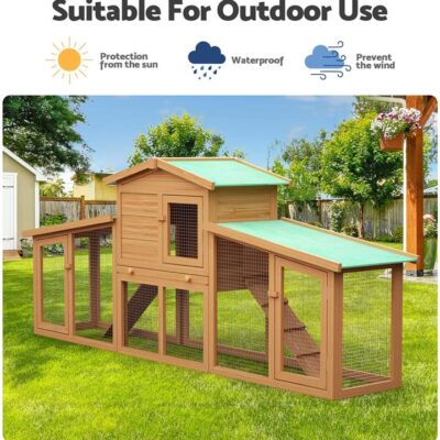 Advwin Rabbit Hutch Chicken Coop 2 Level