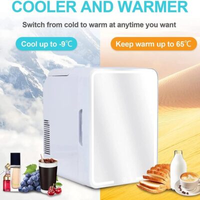 Advwin 12L Portable Mini Fridge Mirrored with LED