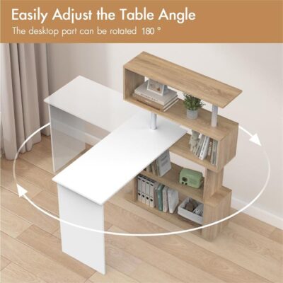 Advwin 180° Rotating Computer Desk