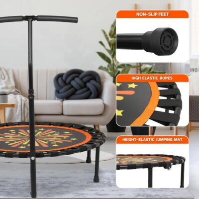 Advwin 40Inch Mini Fitness Trampoline Rebounder