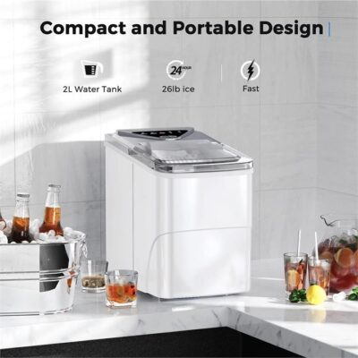Advwin 12KG Countertop Ice Maker Self-Cleaning Ice Machine