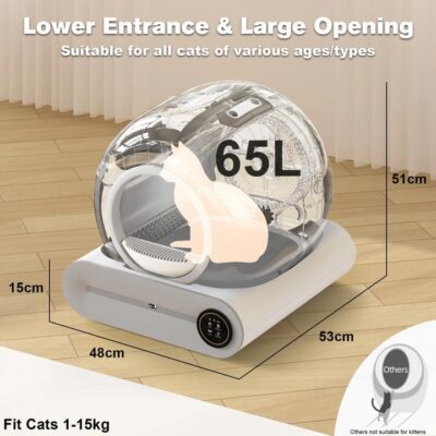 Advwin Smart Cat Litter Box Self Cleaning Odor-Removal