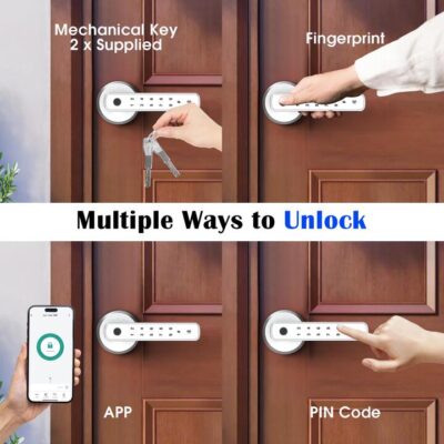Advwin Smart Door Lock with Passcode Keypad Silver