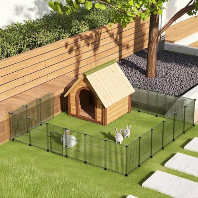 Advwin DIY Pet Playpen Metal Fence 20 Panels