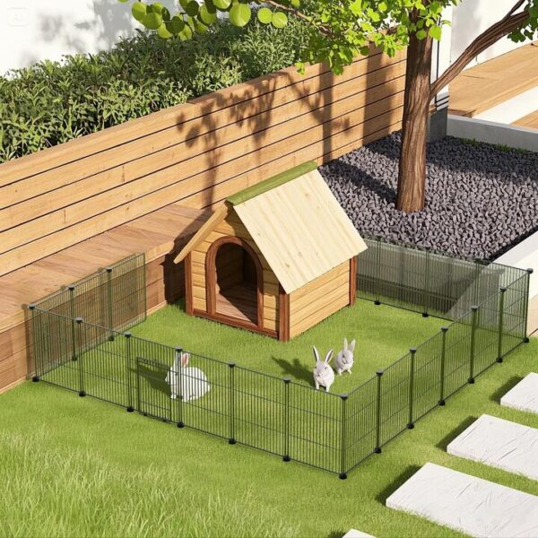 Advwin DIY Pet Playpen Metal Fence 20 Panels