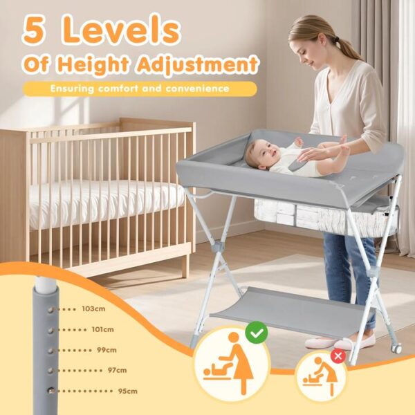 Advwin Baby Changing Table with Adjustable Height