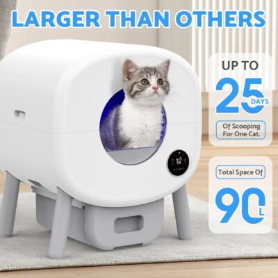 Advwin Self Cleaning Cat Litter Box Litter Mat Included