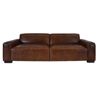 Grimsby Aged Leather Sofa, 3 Seater