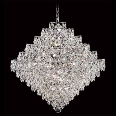 Siren Asfour Crystal Pendant Light / Chandelier, 94cm, Chrome