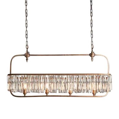 Montreal Glass & Brass Pendant Light
