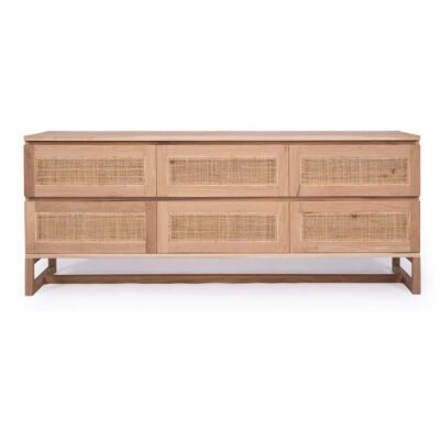 Collaroy American Oak Timber 6 Drawer Chest
