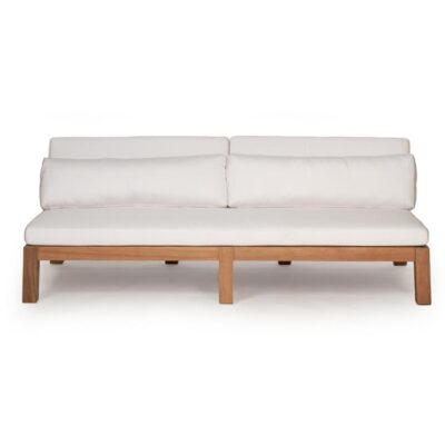 Lubico Teak Timber Outdoor Sofa with Cushion, 3 Seater
