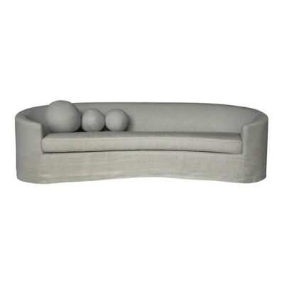 Elle Fabric Slipcover Sofa, 3 Seater, Beige