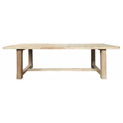 Parklo Reclaimed Elm Timber Farmhouse Dining Table, 300cm