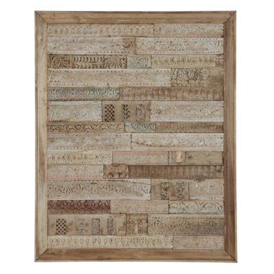 Jaipur Border Collection Carved Teak Timber Wall Art, 150cm