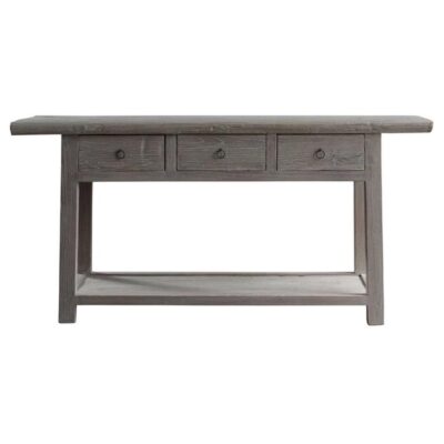 Yuntai 120 Year Antique Elm Timber Oriental 3 Drawer Console Table, No.6113, 170cm