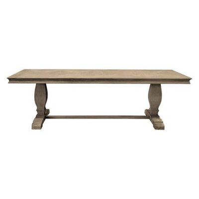 Lewis Oak Timber Pedestal Dining Table, 260cm