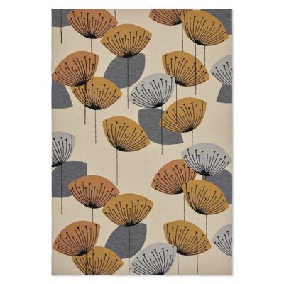Sanderson Dandelion Clocks Indoor / Outdoor Designer Rug, 350x250cm, Ochre