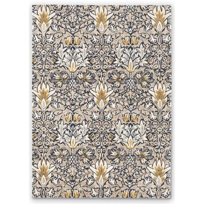Morris & Co Snakeshead Hand Tufted Designer Wool Rug, 280x200cm, Indigo