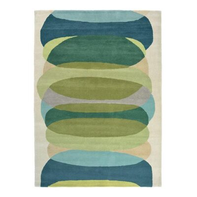 Harlequin Elliptic Hand Tufted Designer Wool Rug, 280x200cm, Emerald