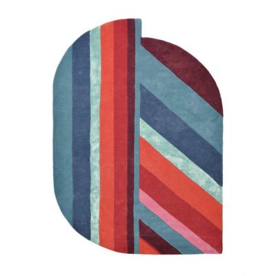 Ted Baker Jardin Oval Hand Tufted Designer Wool Rug, 280x200cm, Blue