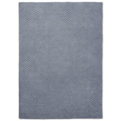 Wedgwood Folia Hand Tufted Designer Wool Rug, 280x200cm, Cool Grey