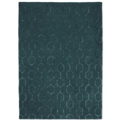 Wedgwood Gio Hand Tufted Designer Wool Rug, 350x250cm, Teal