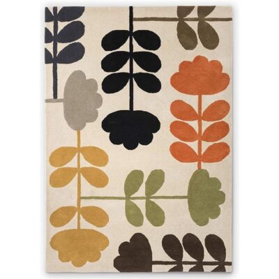 Orla Kiely Cut Stem Multi Hand Tufted Designer Wool Rug, 280x200cm