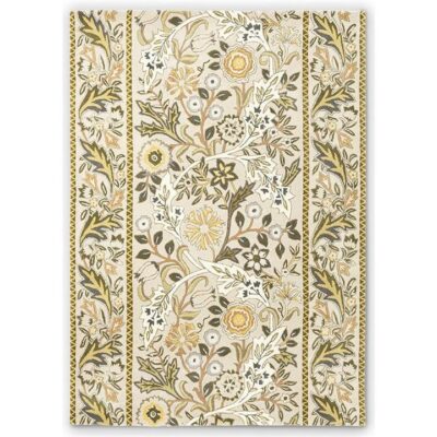 Morris & Co Wilhelmina Hand Tufted Designer Wool Rug, 280x200cm, Linen