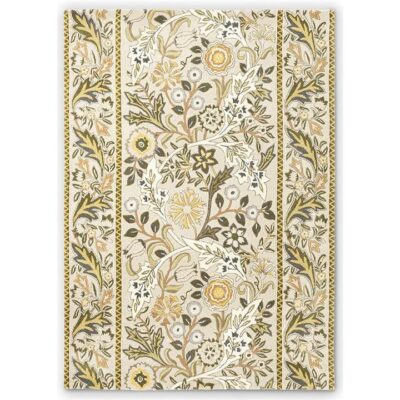 Morris & Co Wilhelmina Hand Tufted Designer Wool Rug, 350x250cm, Linen