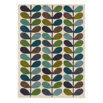 Orla Kiely Multi Stem Hand Tufted Designer Wool Rug, 350x250cm, Kingfisher