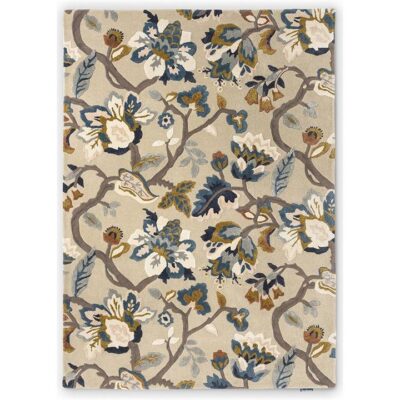Sanderson Amanpuri Hand Tufted Designer Wool Rug, 350x250cm, Stone
