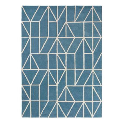 Scion Viso Hand Tufted Designer Wool Rug, 280x200cm, Denim