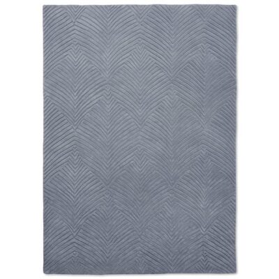 Wedgwood Folia Hand Tufted Designer Wool Rug, 350x250cm, Cool Grey