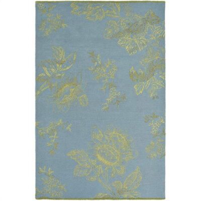 Wedgwood Tonquin Hand Tufted Designer Wool Rug, 350x250cm, Blue