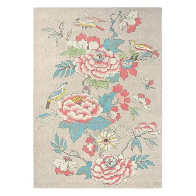 Wedgwood Paeonia Hand Tufted Designer Wool Rug, 280x200cm, Coral