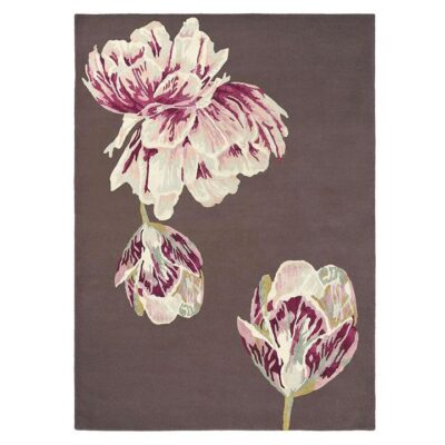 Ted Baker Tranquility Hand Tufted Designer Wool Rug, 280x200cm, Aubergine