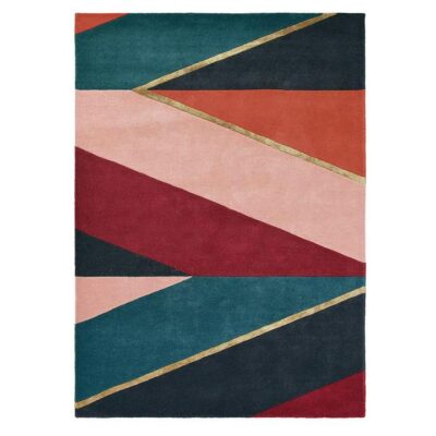 Ted Baker Sahara Hand Tufted Designer Wool Rug, 280x200cm, Burgundy