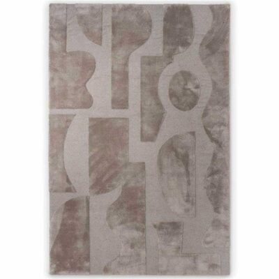 Brink & Campman Twinset Mural Hand Tufted Designer Wool Rug, 280x200cm, Cement
