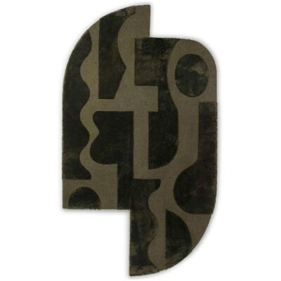 Brink & Campman Twinset Mural Hand Tufted Designer Wool Rug, 280x160cm, Forest