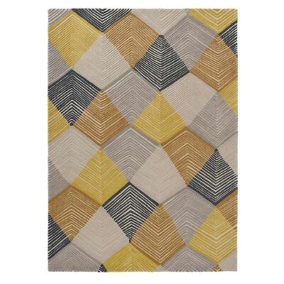 Harlequin Rhythym Saffron Hand Tufted Designer Wool Rug, 280x200cm