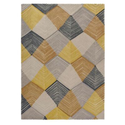Harlequin Rhythym Saffron Hand Tufted Designer Wool Rug, 350x250cm