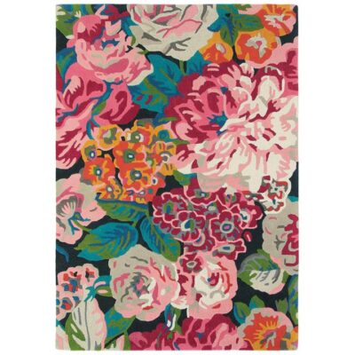 Sanderson Rose & Peony Cerise Hand Tufted Designer Wool Rug, 350x250cm