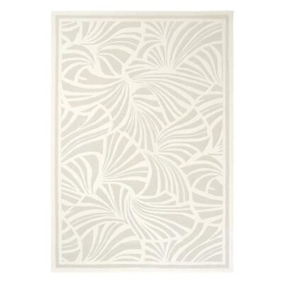 Florence Broadhurst Japanese Fans Hand Tufted Designer Wool Rug, 280x200cm, Ivory