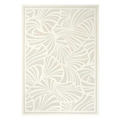 Florence Broadhurst Japanese Fans Hand Tufted Designer Wool Rug, 350x250cm, Ivory