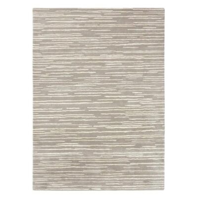 Florence Broadhurst Slub Hand Tufted Designer Wool Rug, 280x200cm, Mist
